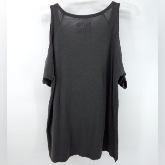 Lucky Brand PInk Floyd Dark Side of the Moon 73 100% Cotton Cold Shoulder Top S - Picture 3 of 8